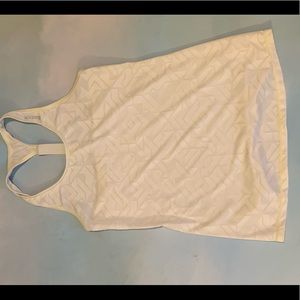 White with yellow design Reebok athletic top